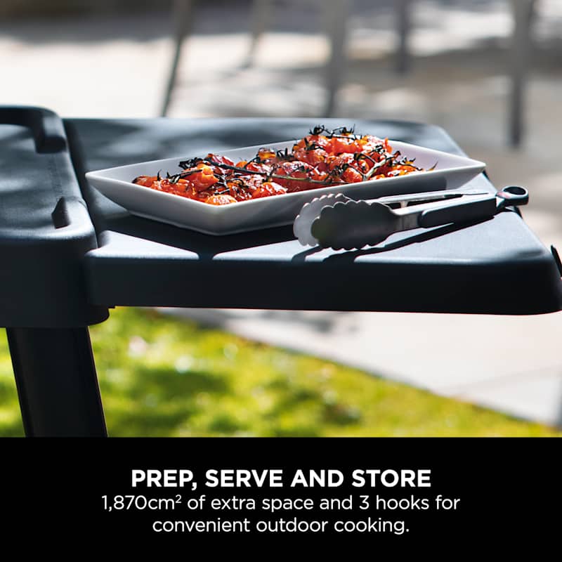 LOGOS FIRE TABLE + QUATTRO POD（STAND）SET Ninja Woodfire Adjustable Stand with Additional Side Table - Ninja